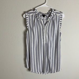 Ann Taylor striped business blouse